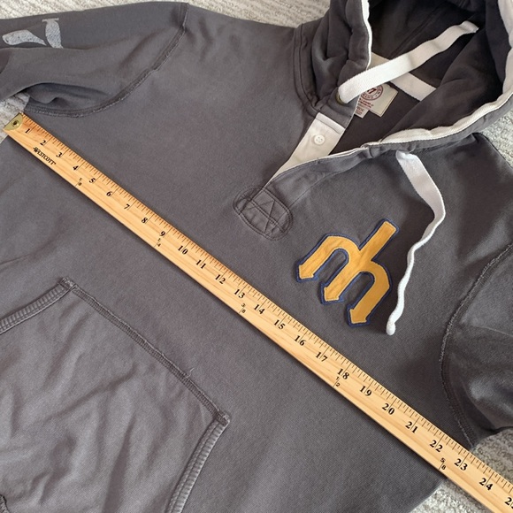 47 Brand Vintage Seattle Mariners Embroidered M Logo Baseball Pullover Hoodie L - Picture 9 of 12